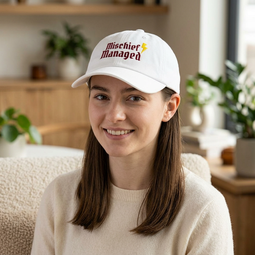 Mischief Managed Hat- Embroidered Wizard Inspired Dad Cap