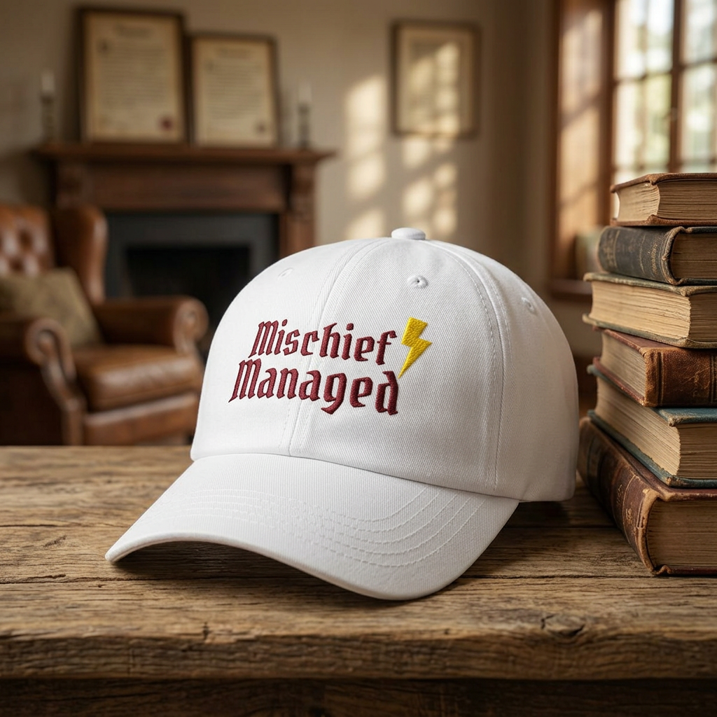 Mischief Managed Hat- Embroidered Wizard Inspired Dad Cap