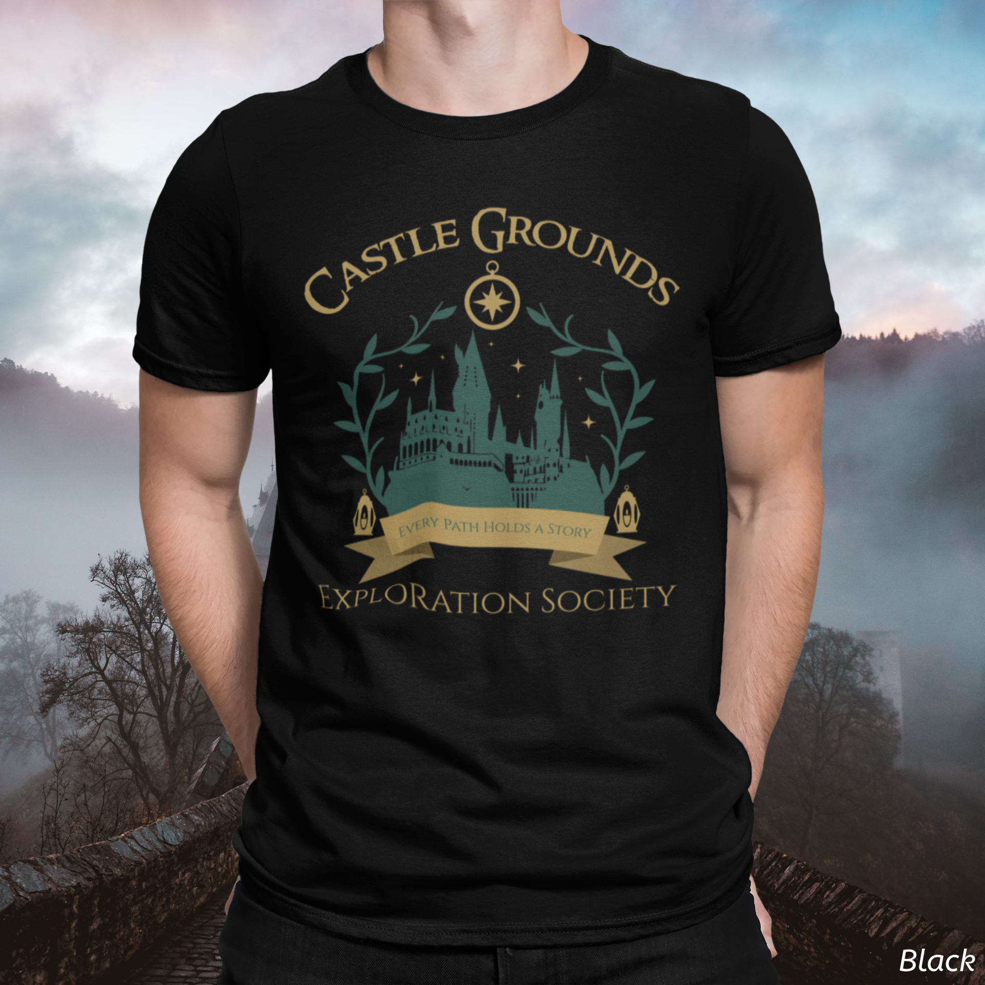 Castle Grounds Exploration Society Shirt- Wizarding Castle Tee, Fantasy Adventure Shirt