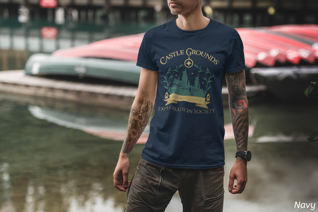 Castle Grounds Exploration Society Shirt- Wizarding Castle Tee, Fantasy Adventure Shirt