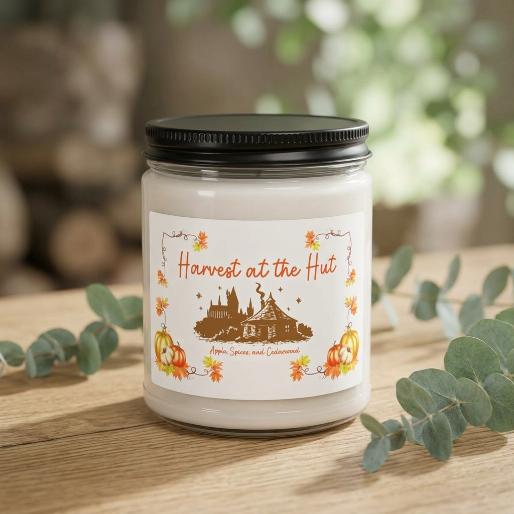 Harvest at the Hut- Apple Spice + Cedarwood Soy Candle