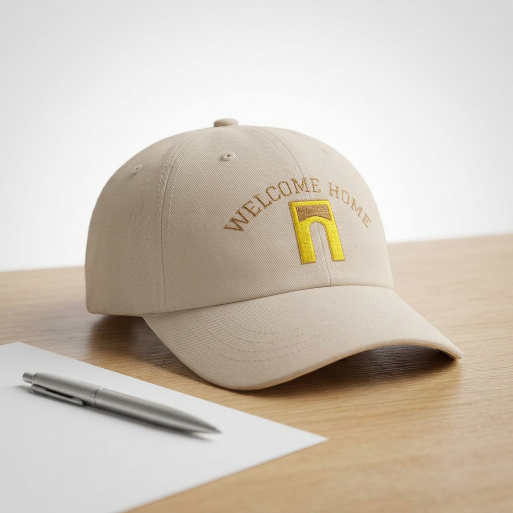 Welcome Home Hat- Embroidered Arch Theme Park Inspired Dad Cap