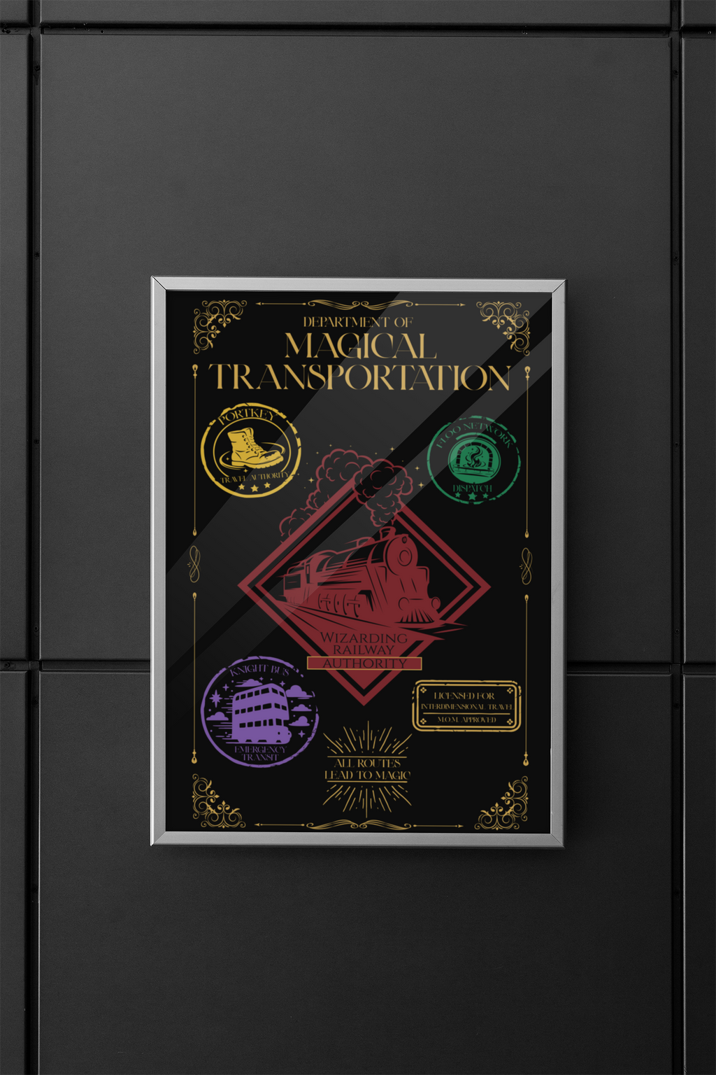 Department of Magical Transportation Poster- 11x17 Wizarding Travel Authority Wall Art