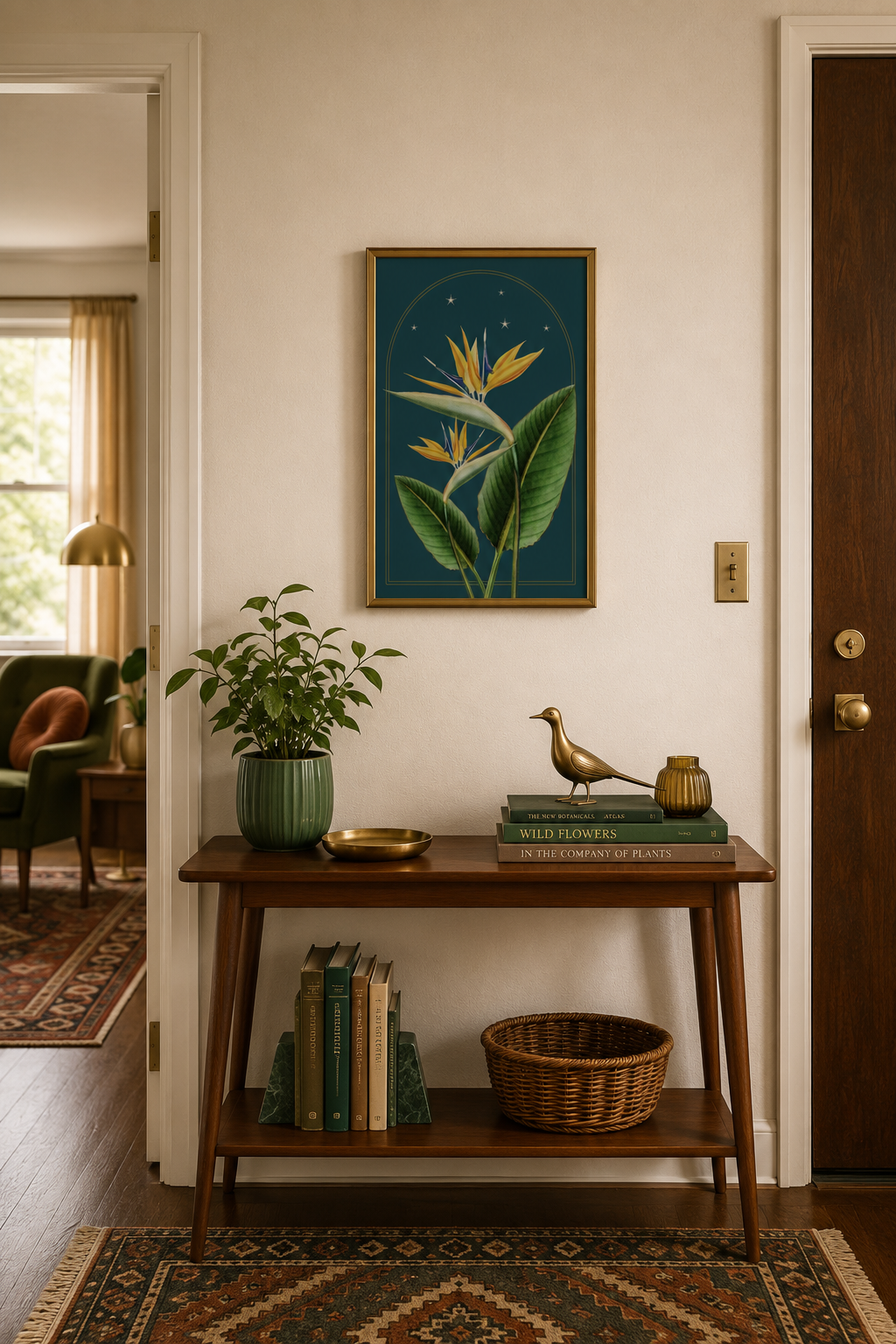 Bird of Paradise Botanical Print- 11x17 Vintage Botanical Illustration Wall Art