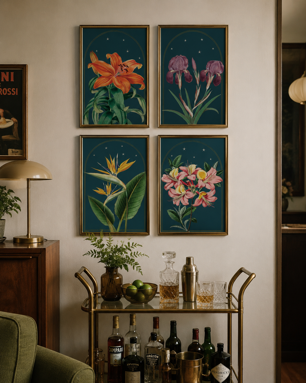 Azalea Botanical Print- 11x17 Vintage Botanical Illustration Wall Art