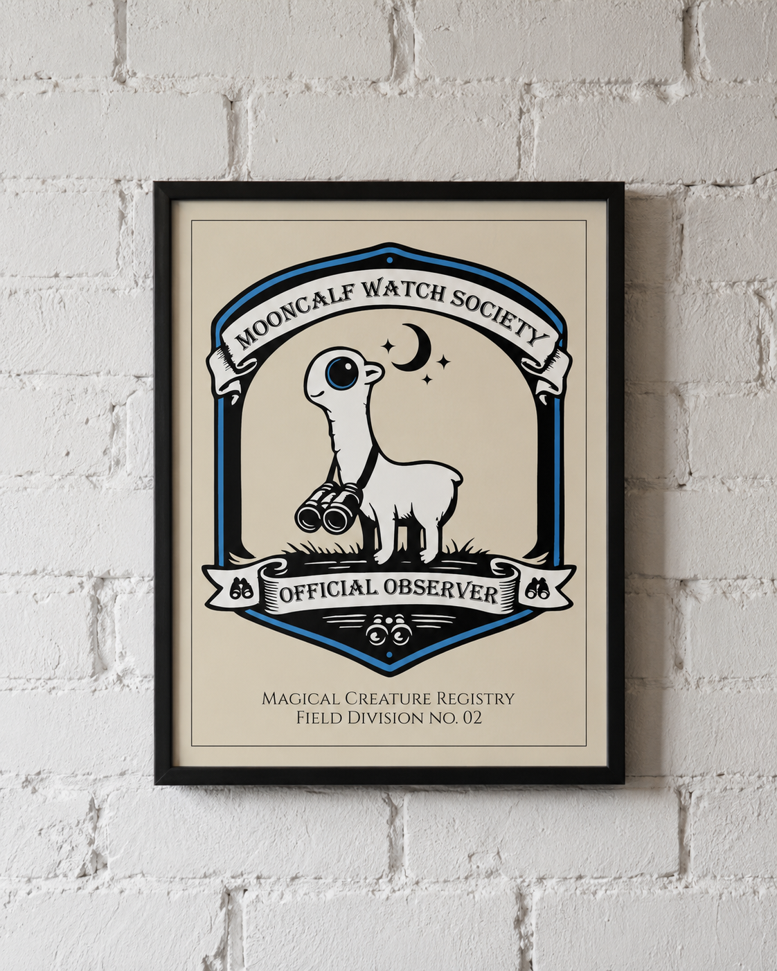 Mooncalf Watch Society Poster- 8x10 Magical Creature Registry Print No. 02
