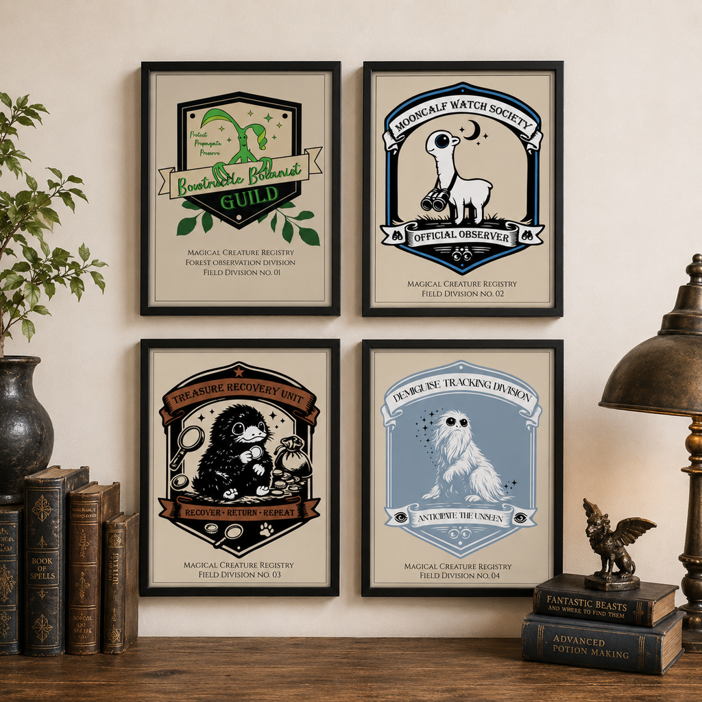 Demiguise Tracking Division Registry Print- 8x10 Fantasy Creature Wall Art