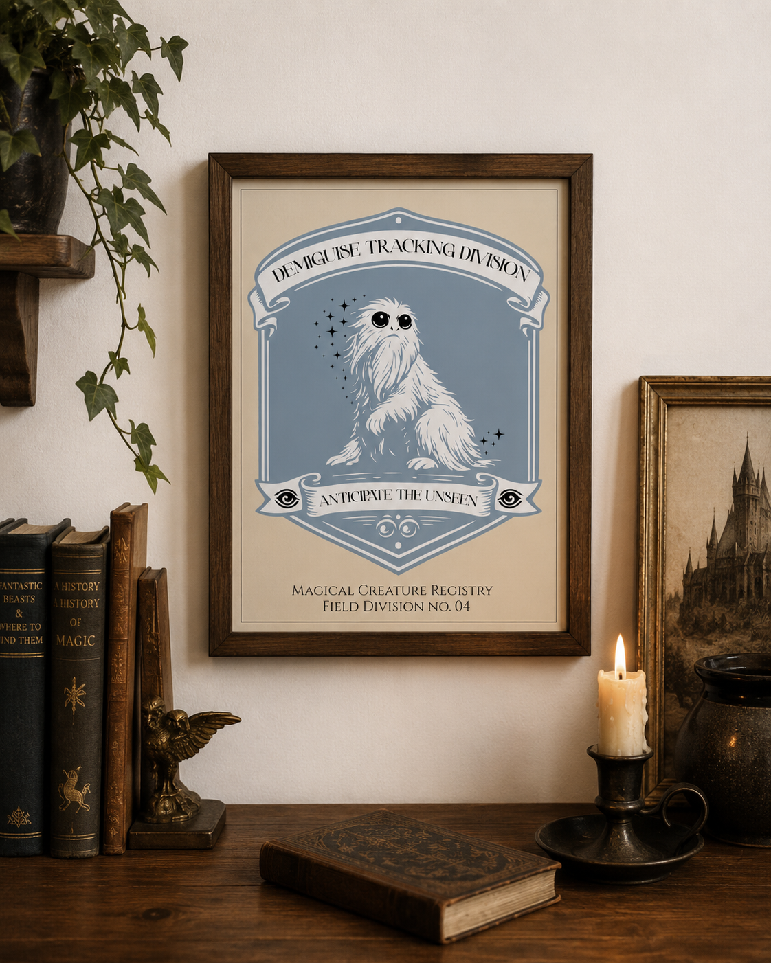 Demiguise Tracking Division Registry Print- 8x10 Fantasy Creature Wall Art