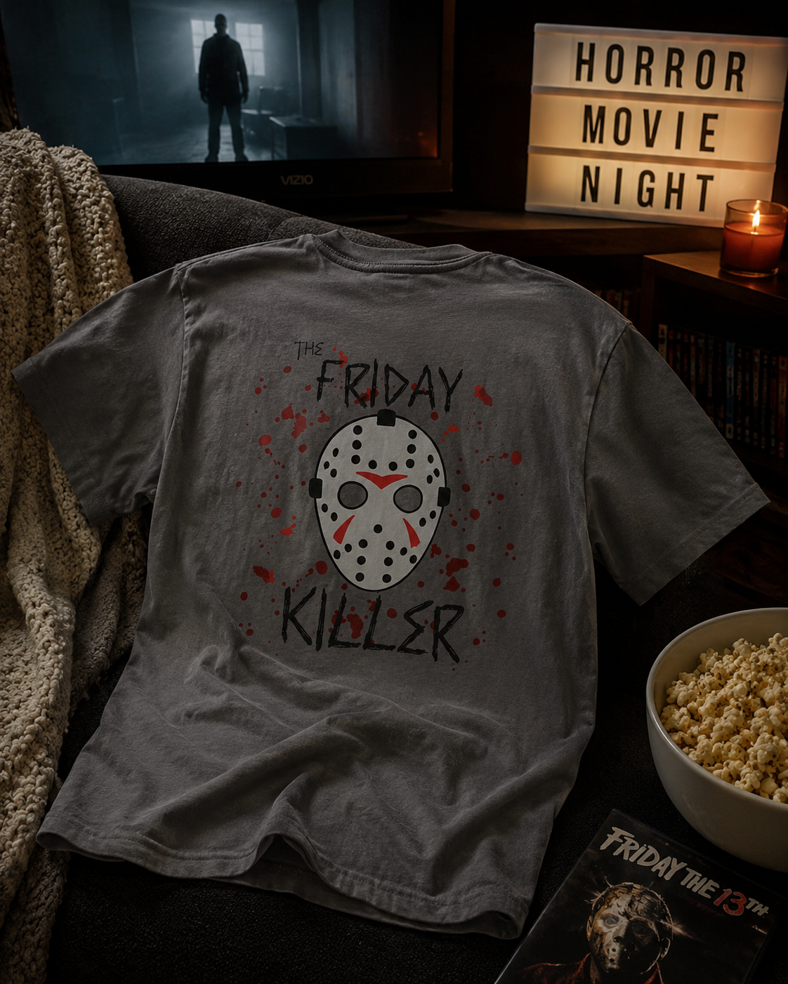 Friday Killer Comfort Colors Shirt- Horror Movie Tee- Halloween Horror Nights Shirt
