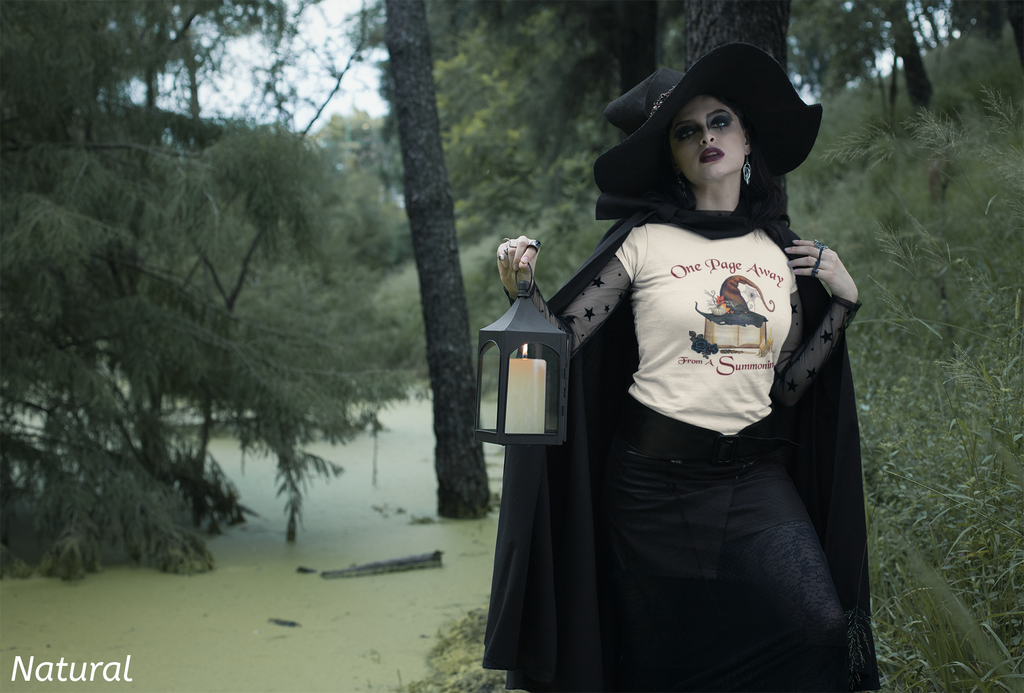 One Page Away From a Summoning Shirt- Witchy Book Lover Tee