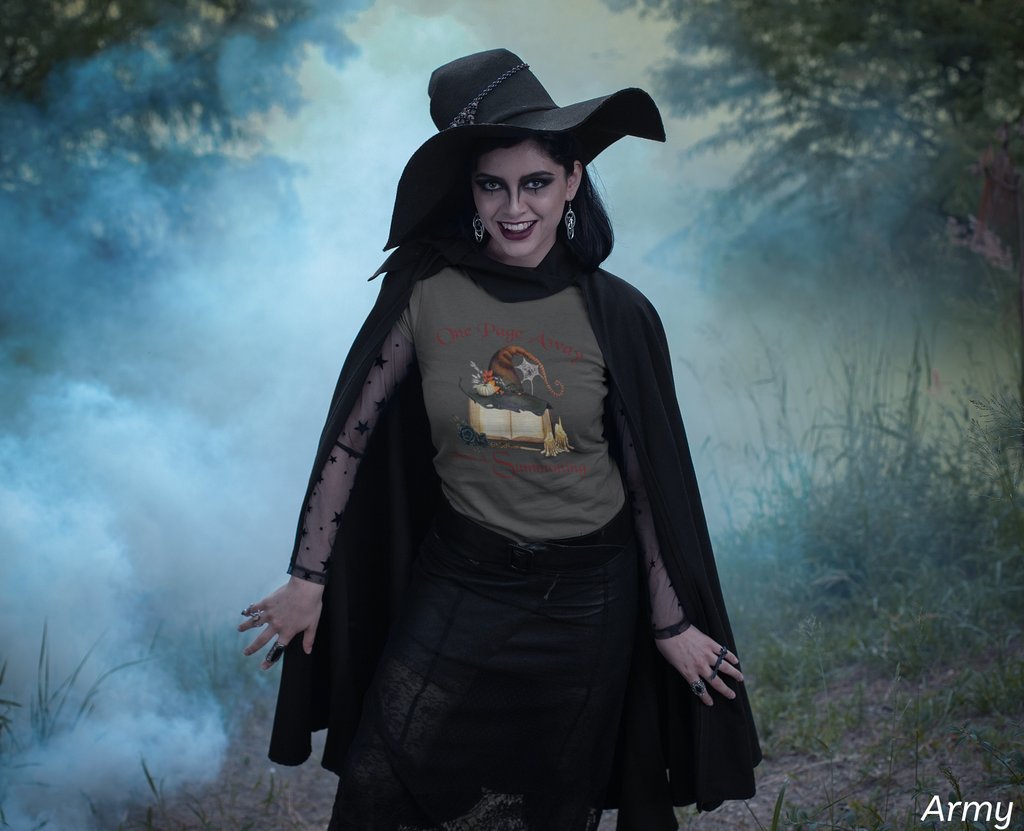 One Page Away From a Summoning Shirt- Witchy Book Lover Tee