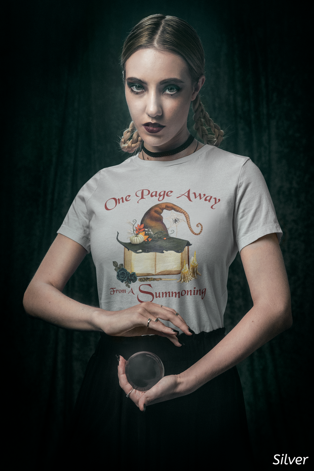 One Page Away From a Summoning Shirt- Witchy Book Lover Tee