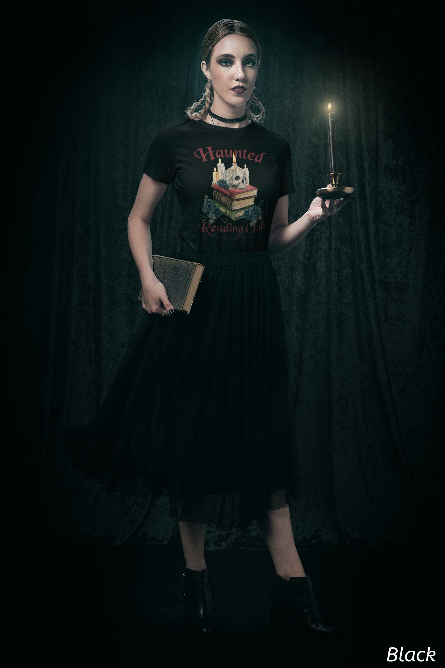 Haunted Reading Club Shirt- Gothic Book Lover Tee