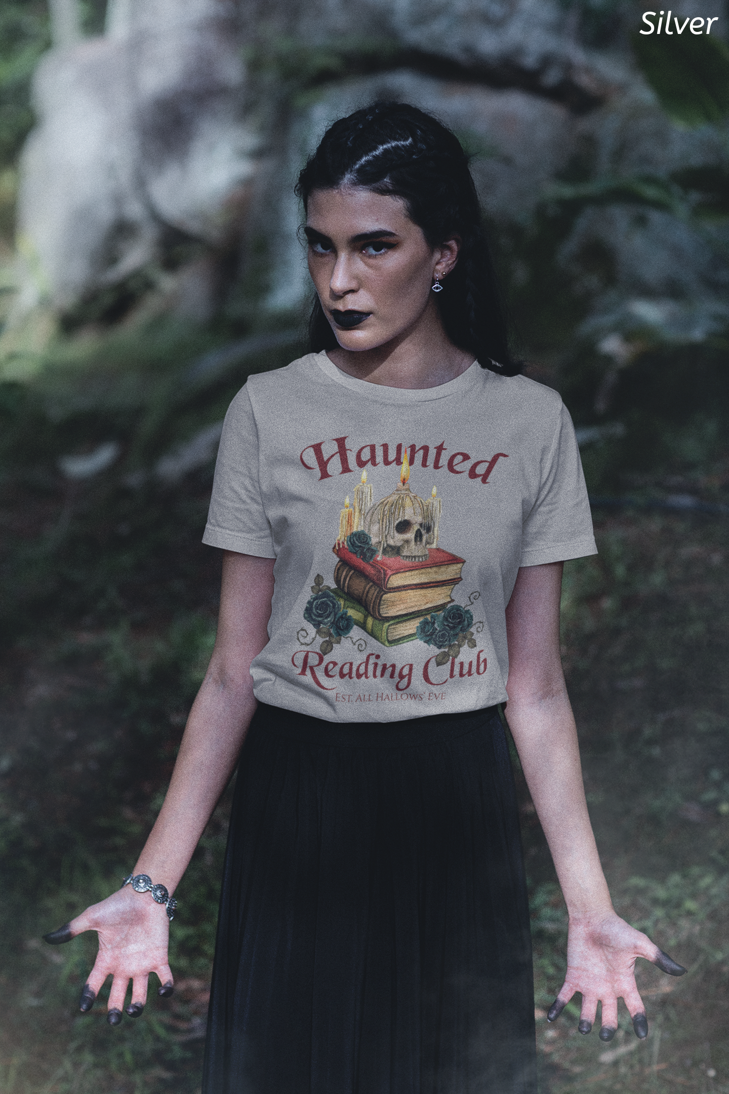 Haunted Reading Club Shirt- Gothic Book Lover Tee