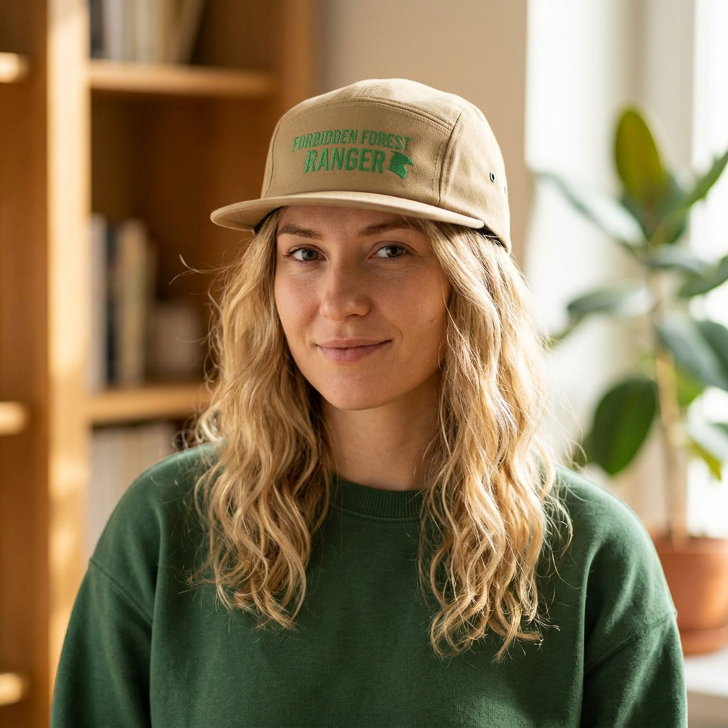 Forbidden Forest Ranger Hat- Embroidered 5 Panel Cap