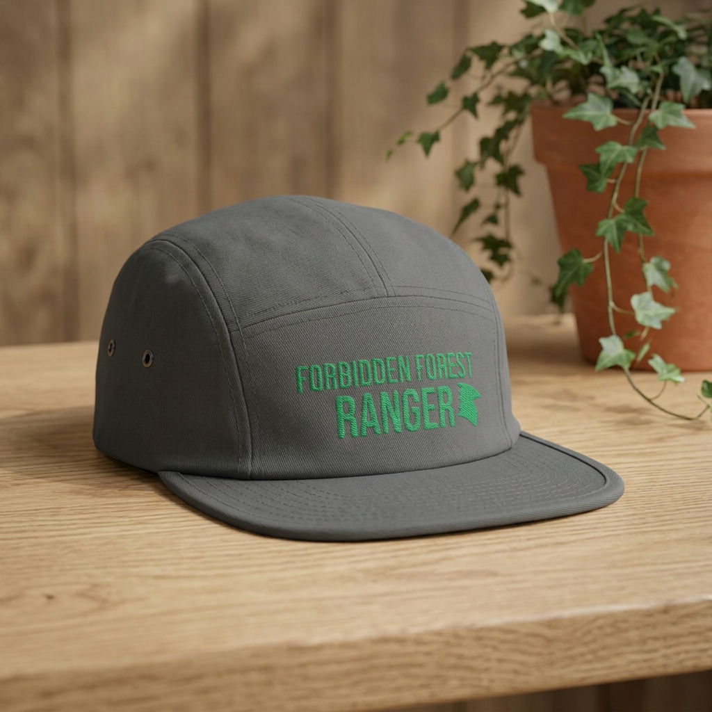 Forbidden Forest Ranger Hat- Embroidered 5 Panel Cap