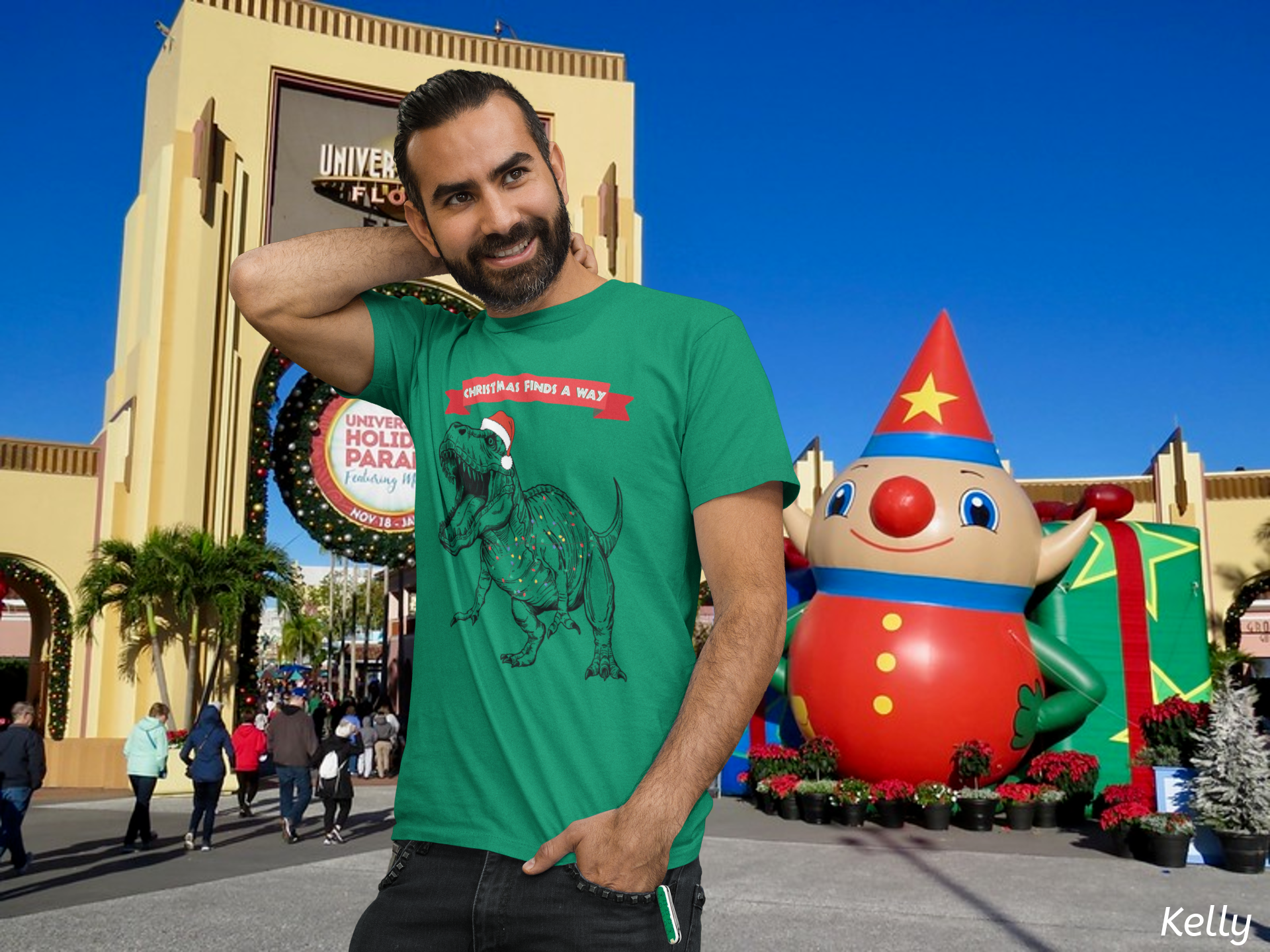 Christmas Finds a Way Shirt- Funny Jurassic Park Dinosaur Shirt