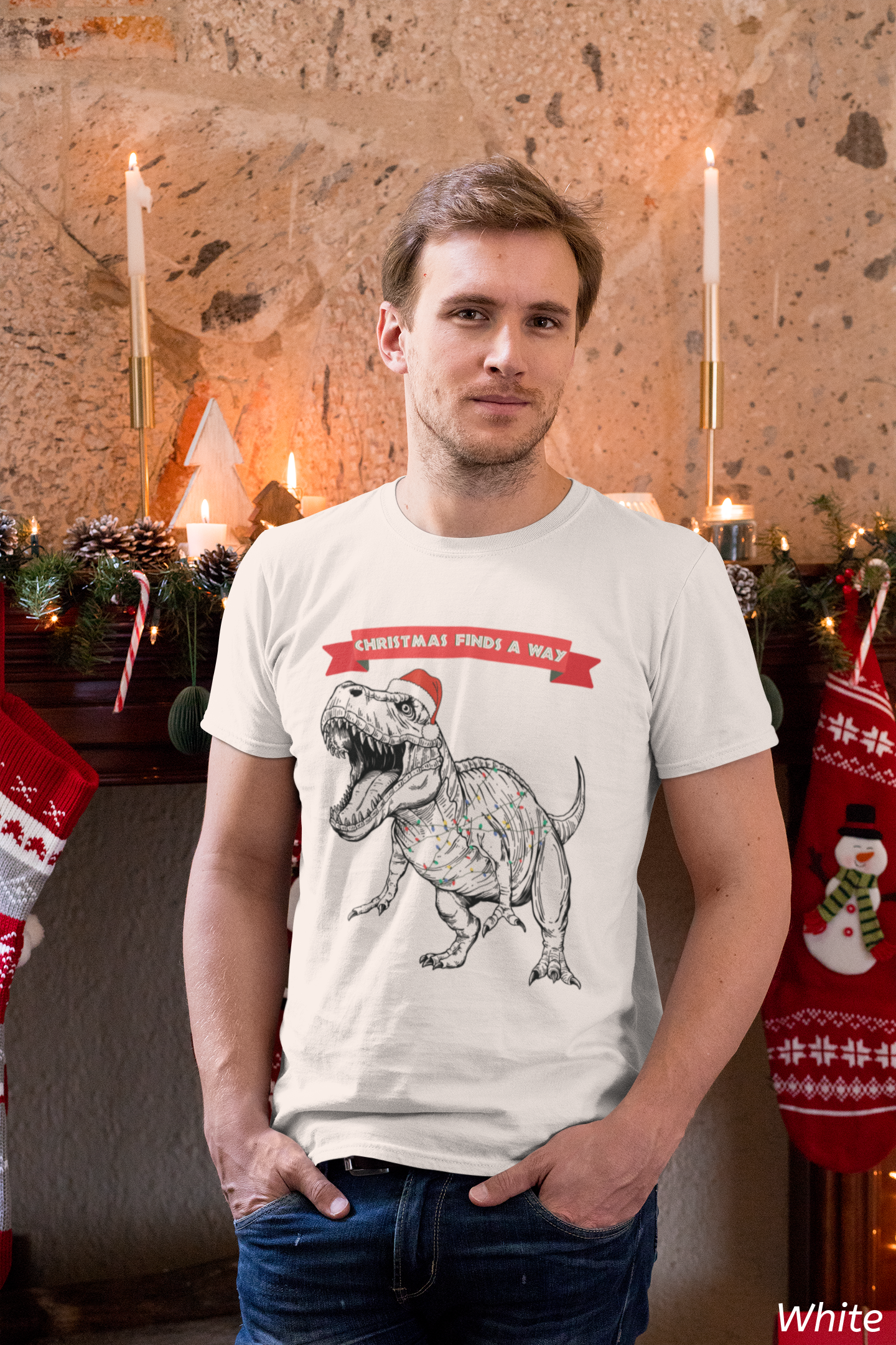 Christmas Finds a Way Shirt- Funny Jurassic Park Dinosaur Shirt