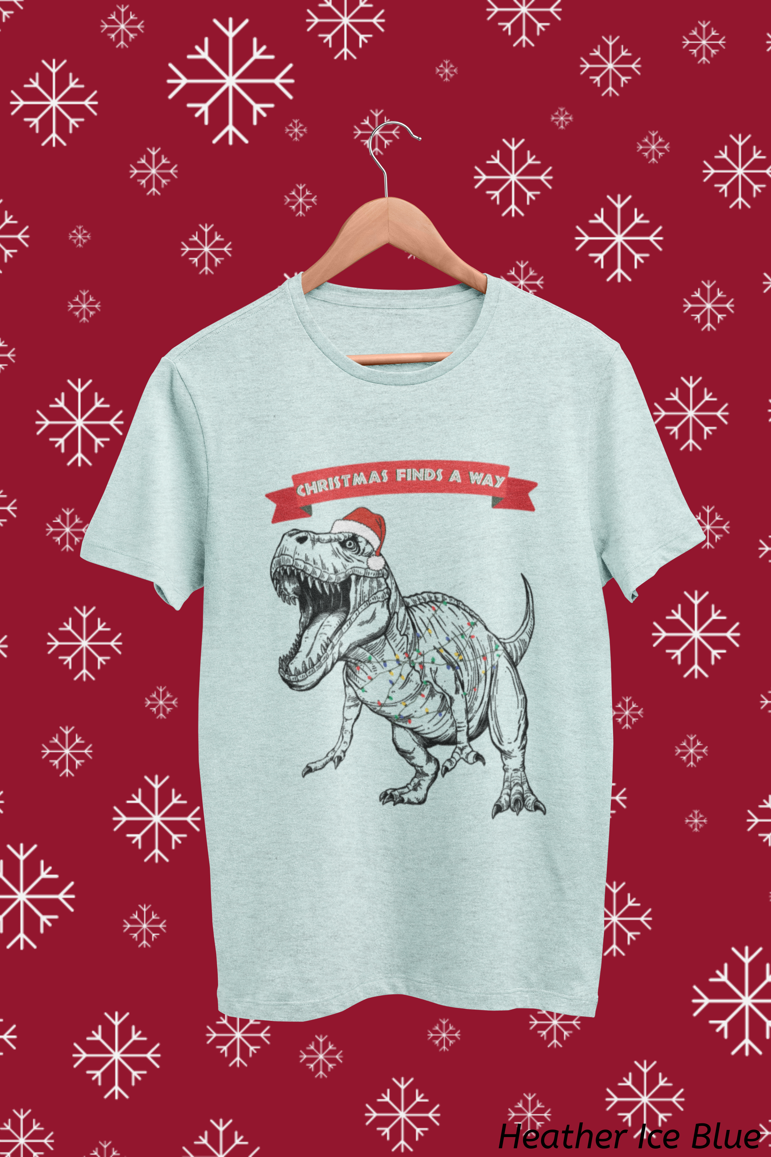 Christmas Finds a Way Shirt- Funny Jurassic Park Dinosaur Shirt