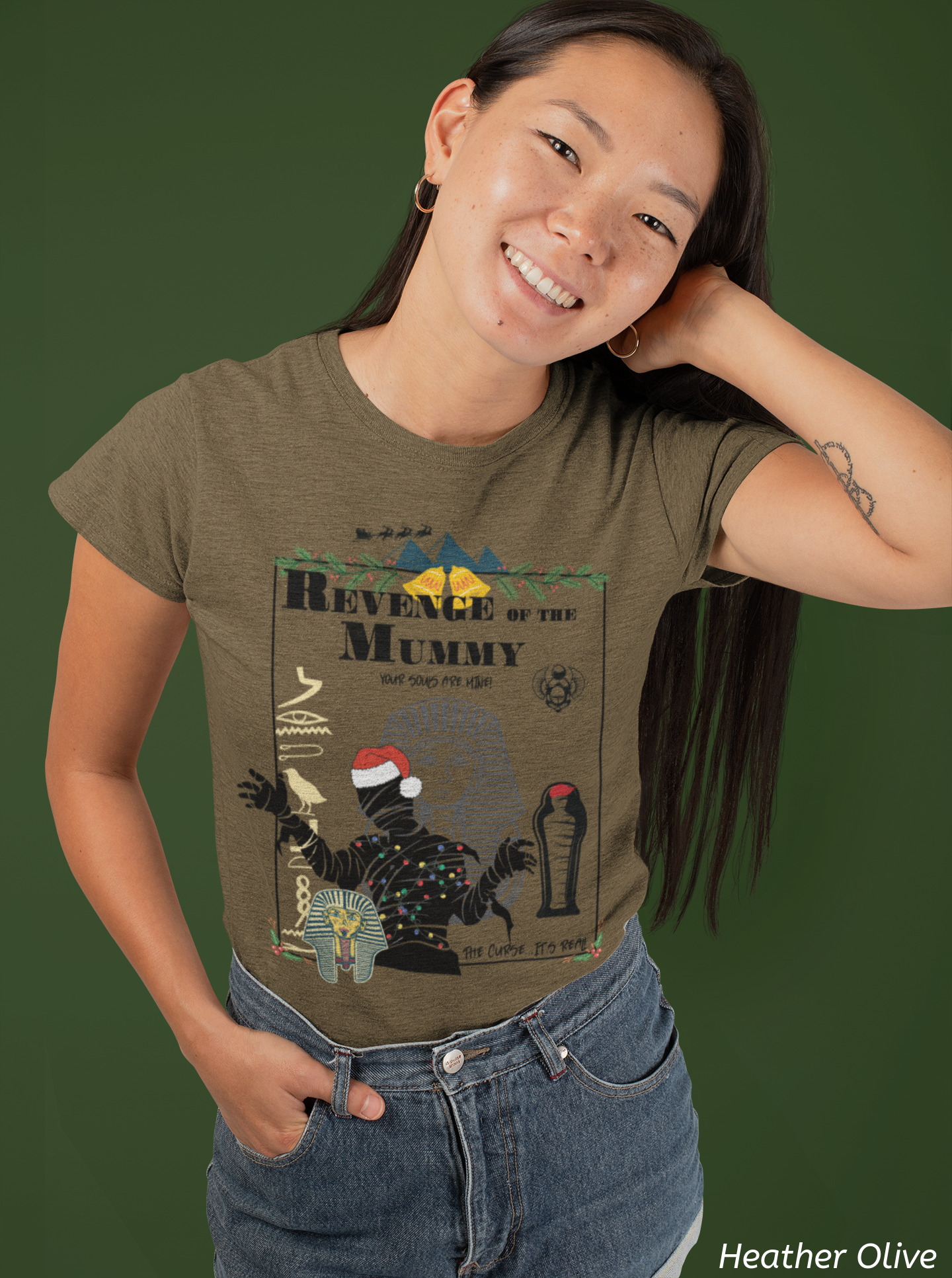 Revenge of the Mummy Christmas Shirt- Double Sided Universal Ride Holiday Tee