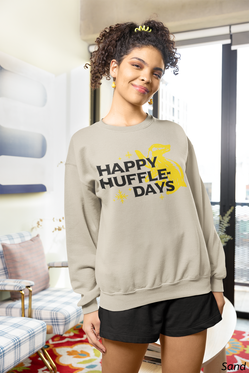 Happy Huffle-days Crewneck Sweatshirt- Wizard Christmas Sweatshirt