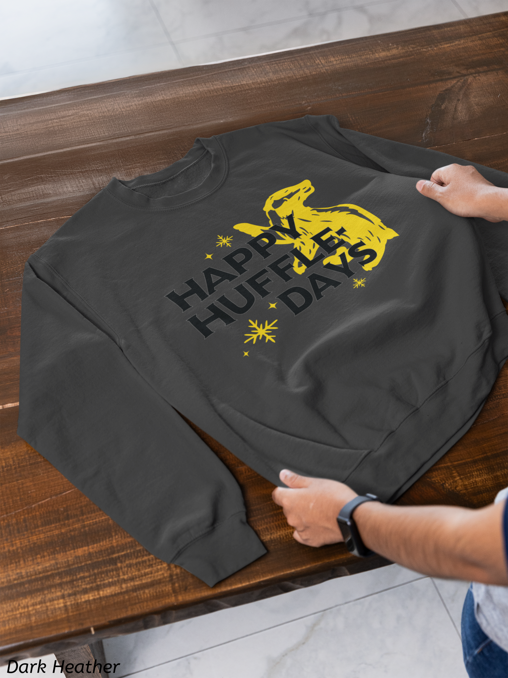 Happy Huffle-days Crewneck Sweatshirt- Wizard Christmas Sweatshirt