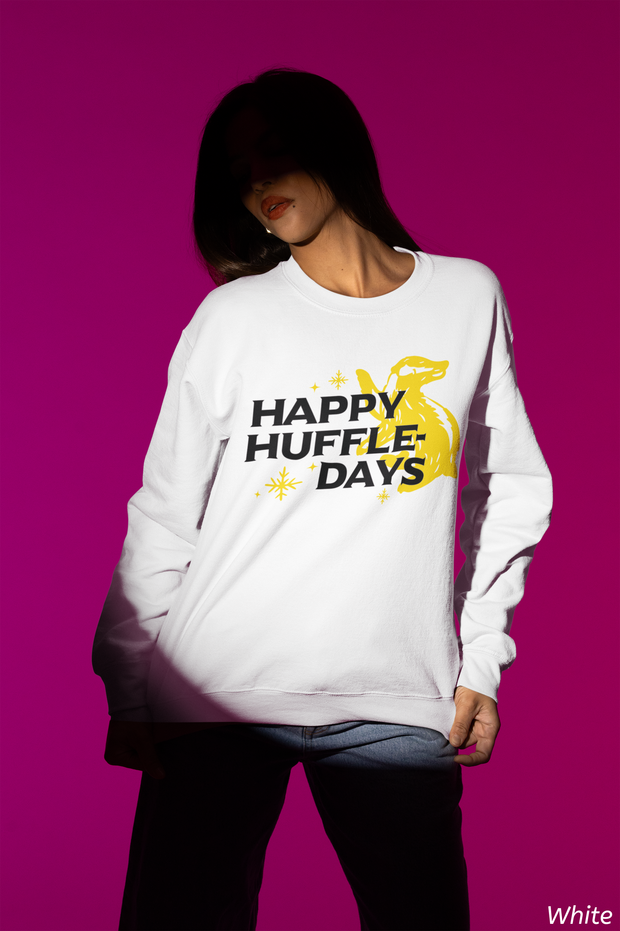 Happy Huffle-days Crewneck Sweatshirt- Wizard Christmas Sweatshirt
