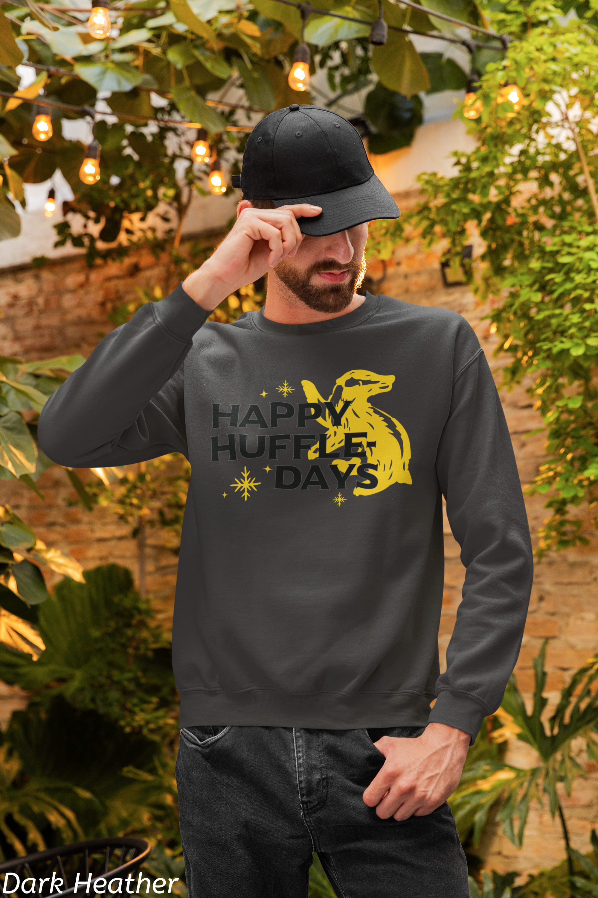 Happy Huffle-days Crewneck Sweatshirt- Wizard Christmas Sweatshirt
