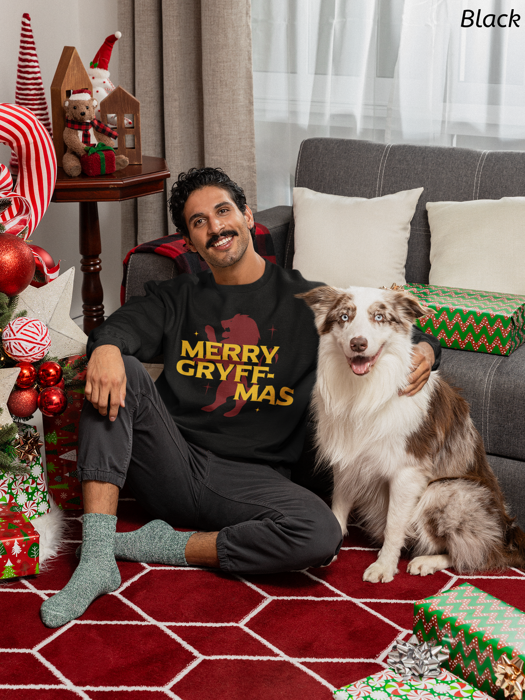 Merry Gryff-mas Crewneck Sweatshirt- Wizard Christmas Sweatshirt