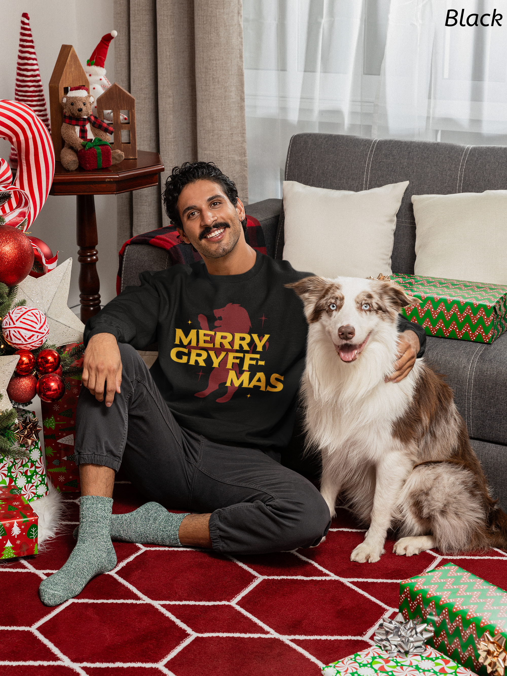 Merry Gryff-mas Crewneck Sweatshirt- Wizard Christmas Sweatshirt