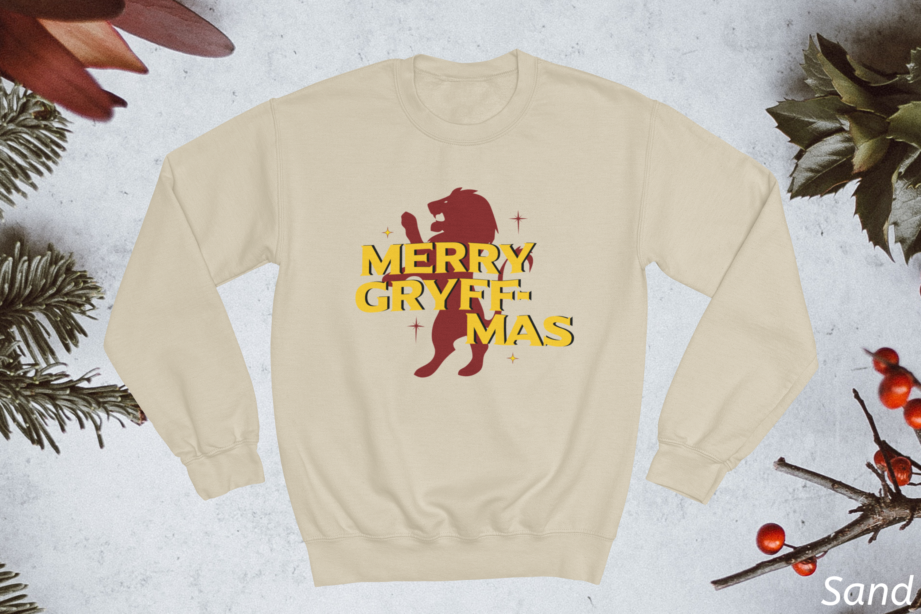 Merry Gryff-mas Crewneck Sweatshirt- Wizard Christmas Sweatshirt