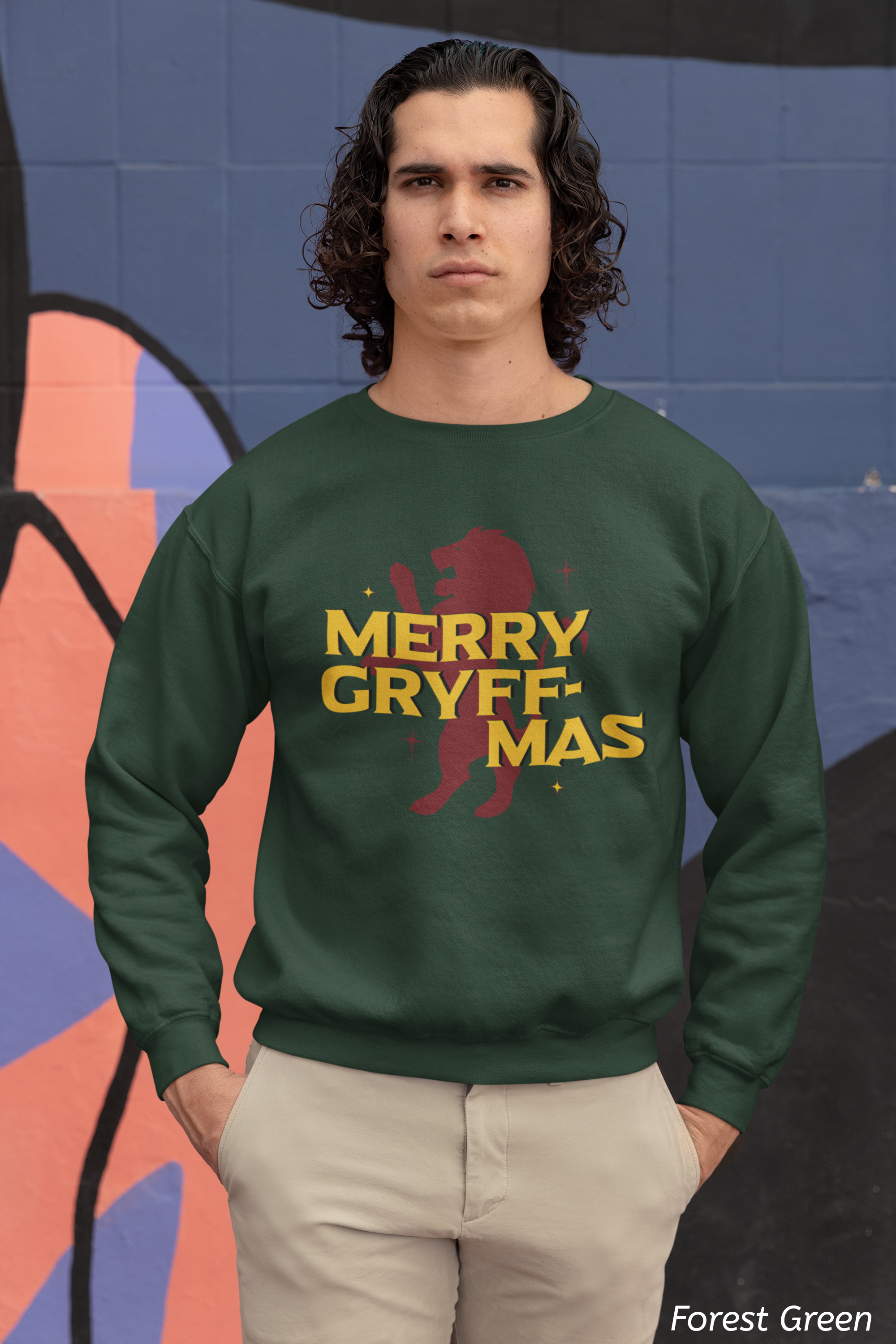 Merry Gryff-mas Crewneck Sweatshirt- Wizard Christmas Sweatshirt