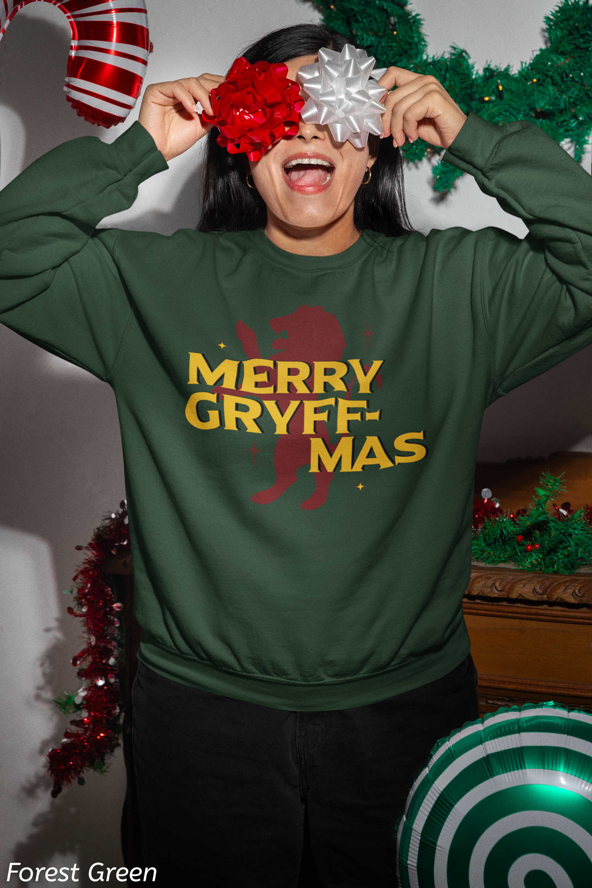 Merry Gryff-mas Crewneck Sweatshirt- Wizard Christmas Sweatshirt