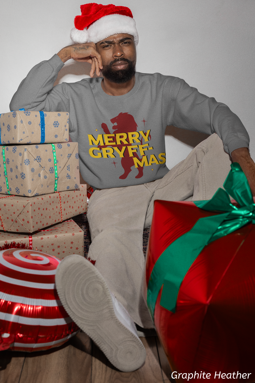 Merry Gryff-mas Crewneck Sweatshirt- Wizard Christmas Sweatshirt