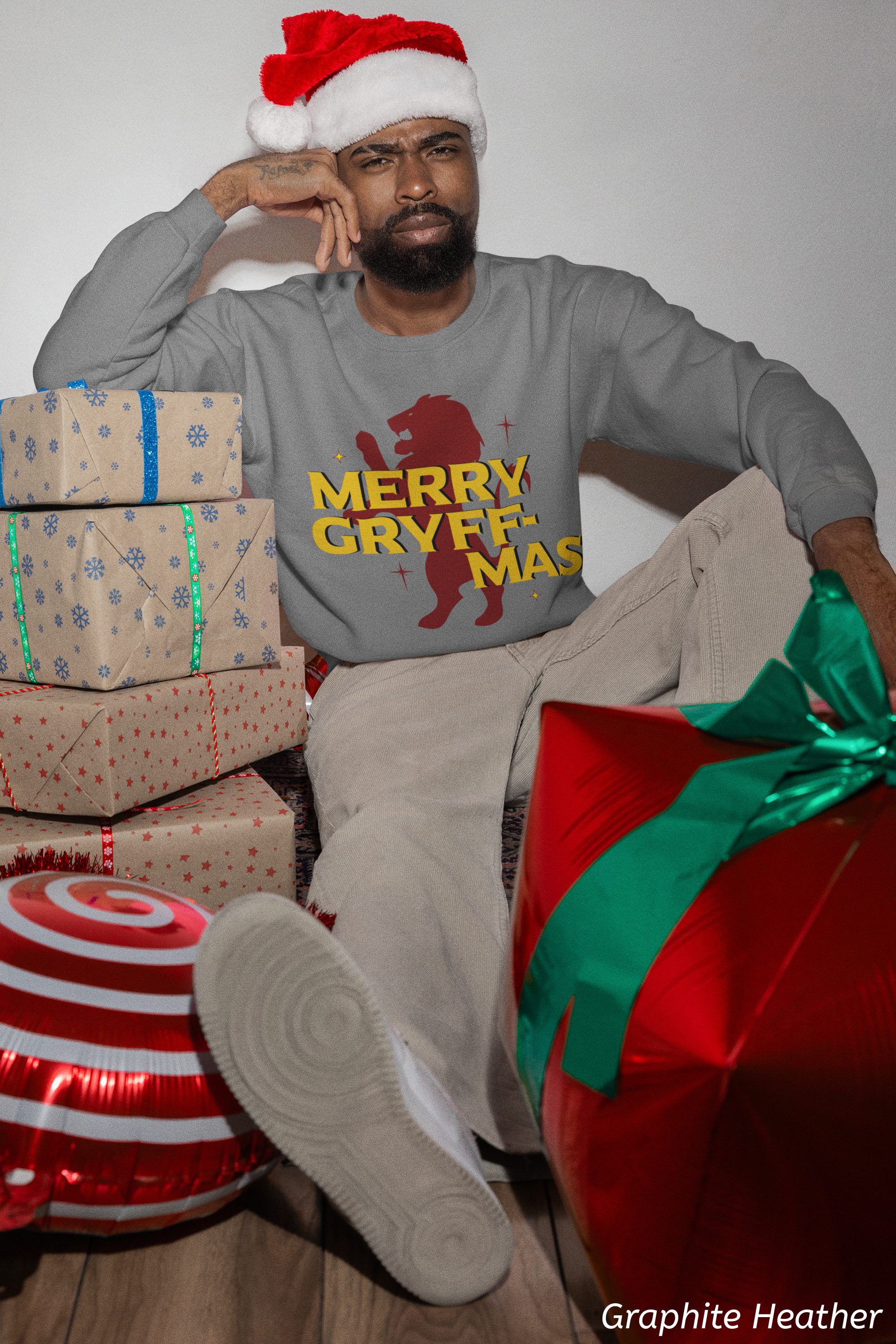 Merry Gryff-mas Crewneck Sweatshirt- Wizard Christmas Sweatshirt