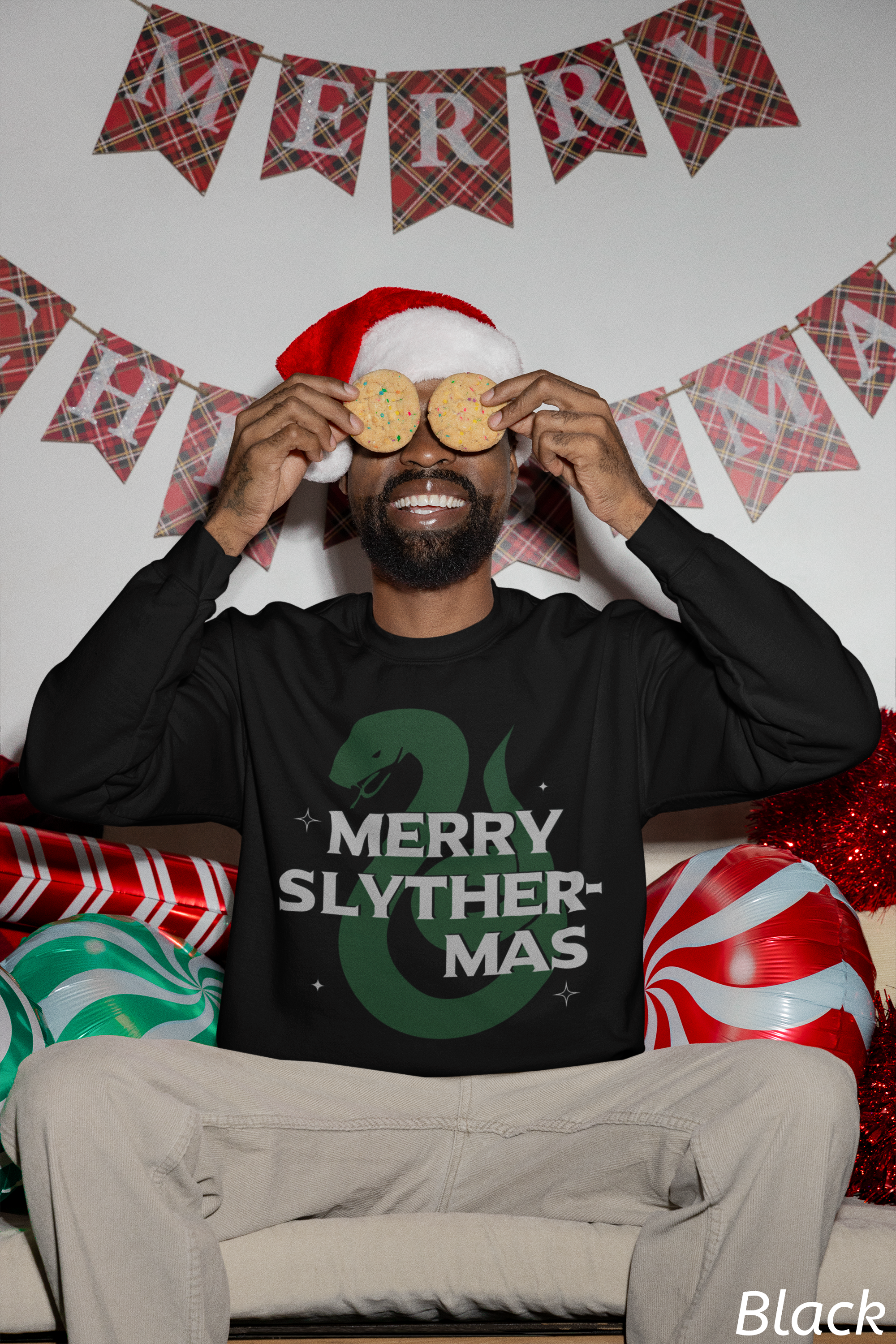 Merry Slyther-mas Crewneck Sweatshirt- Wizard Christmas Sweatshirt