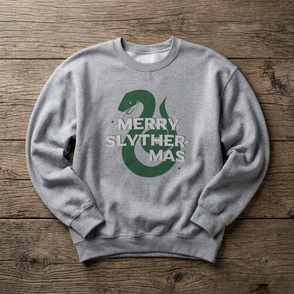 Merry Slyther-mas Crewneck Sweatshirt- Wizard Christmas Sweatshirt