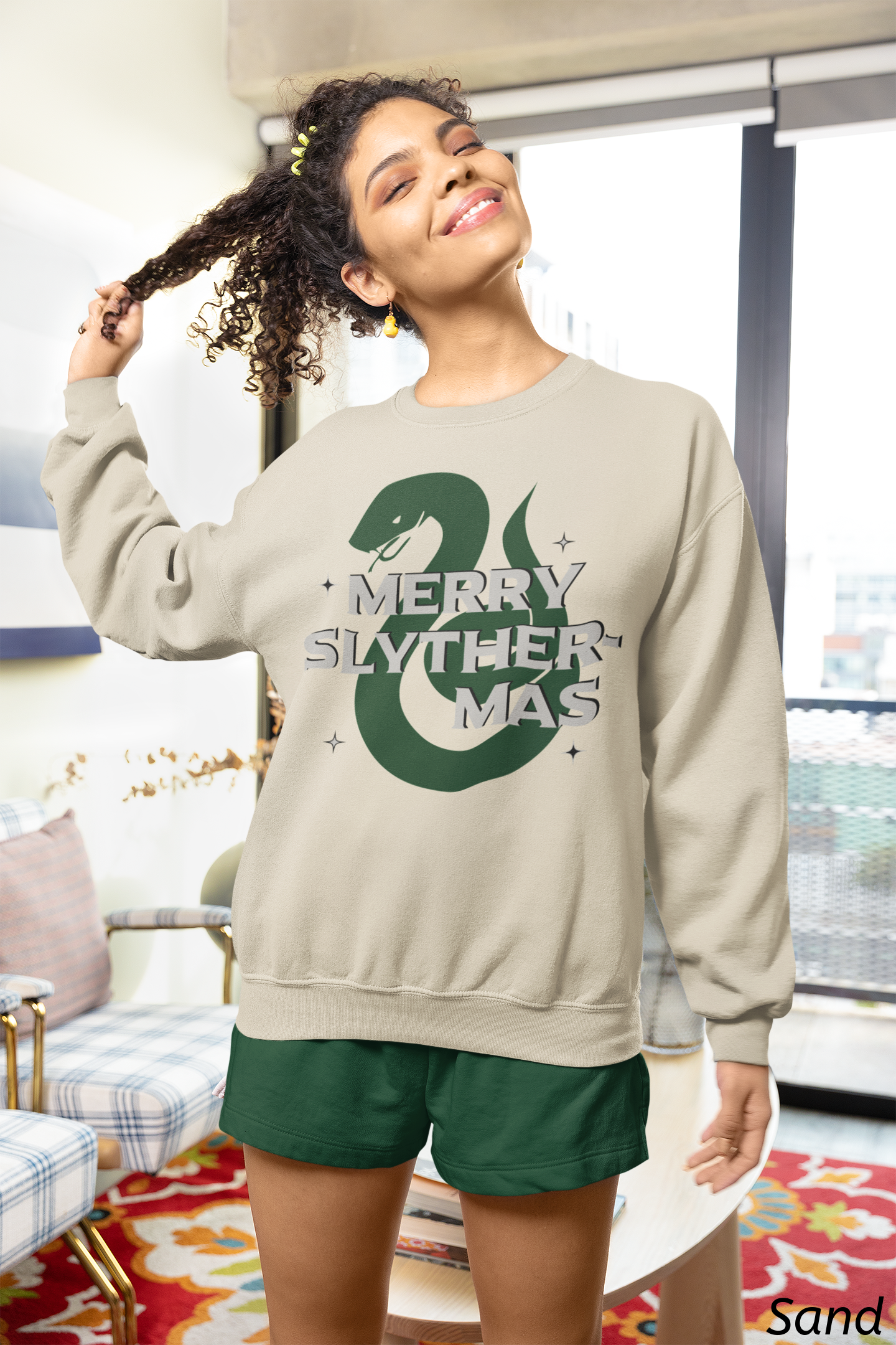 Merry Slyther-mas Crewneck Sweatshirt- Wizard Christmas Sweatshirt