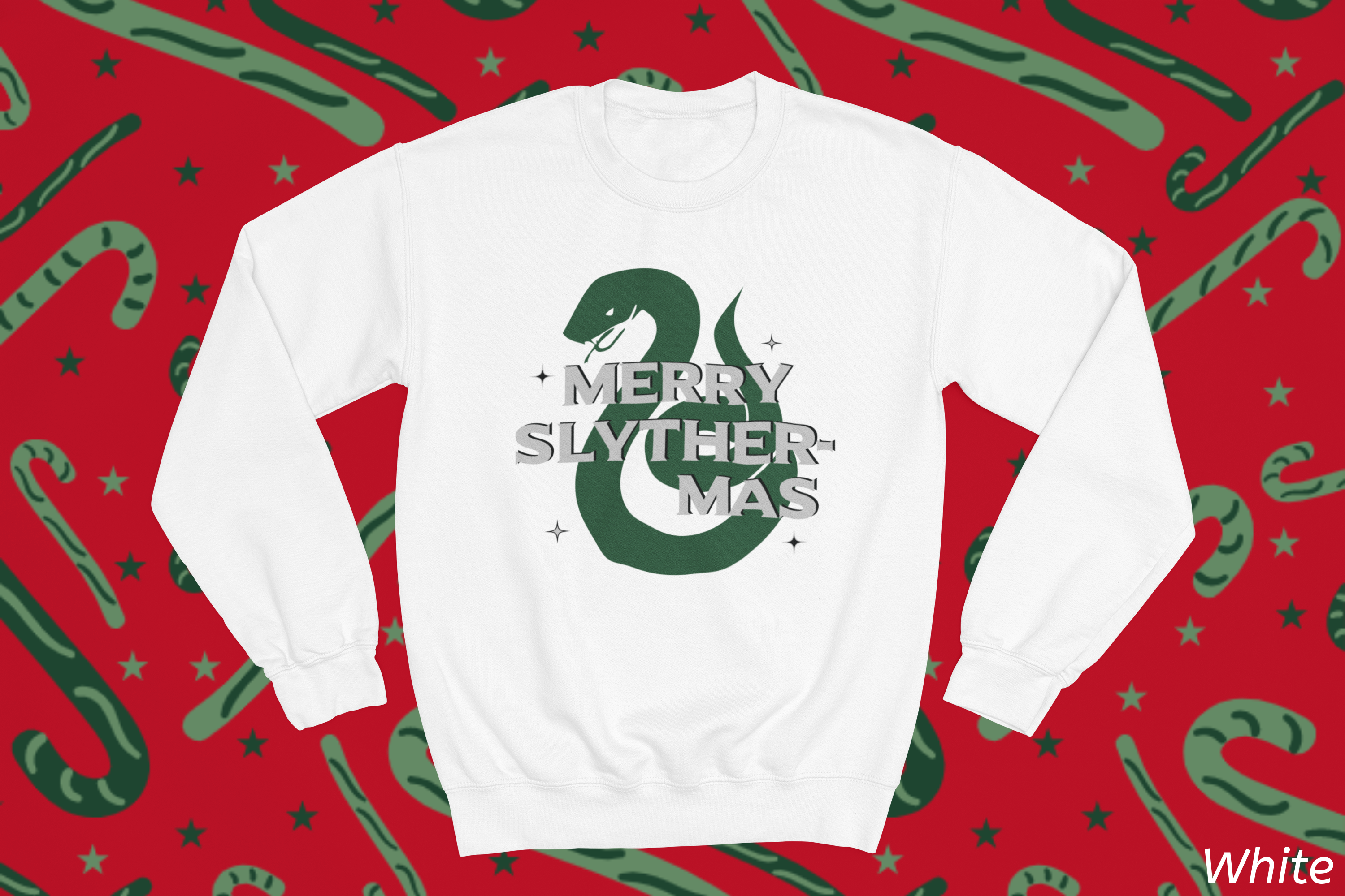 Merry Slyther-mas Crewneck Sweatshirt- Wizard Christmas Sweatshirt