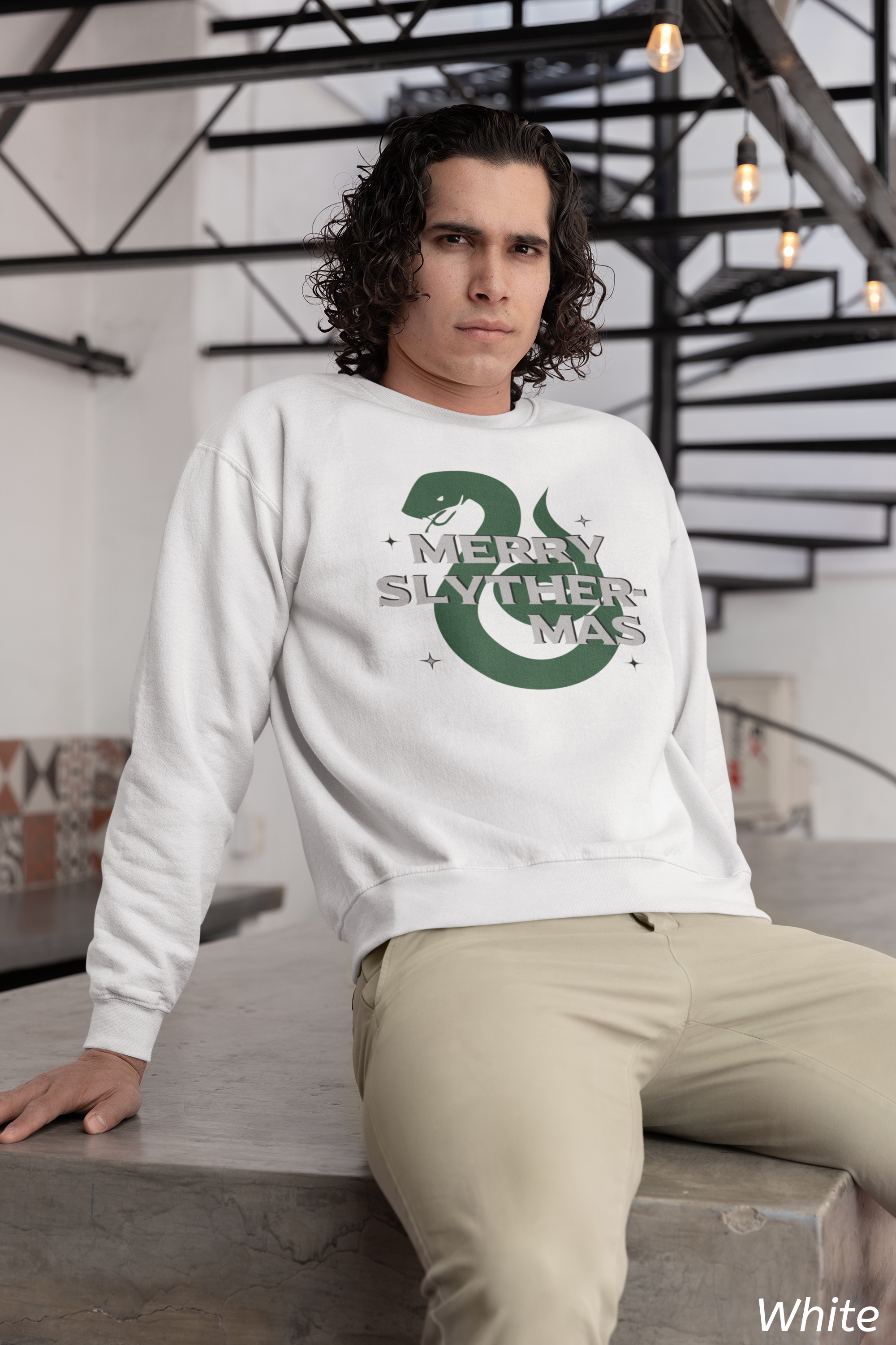 Merry Slyther-mas Crewneck Sweatshirt- Wizard Christmas Sweatshirt