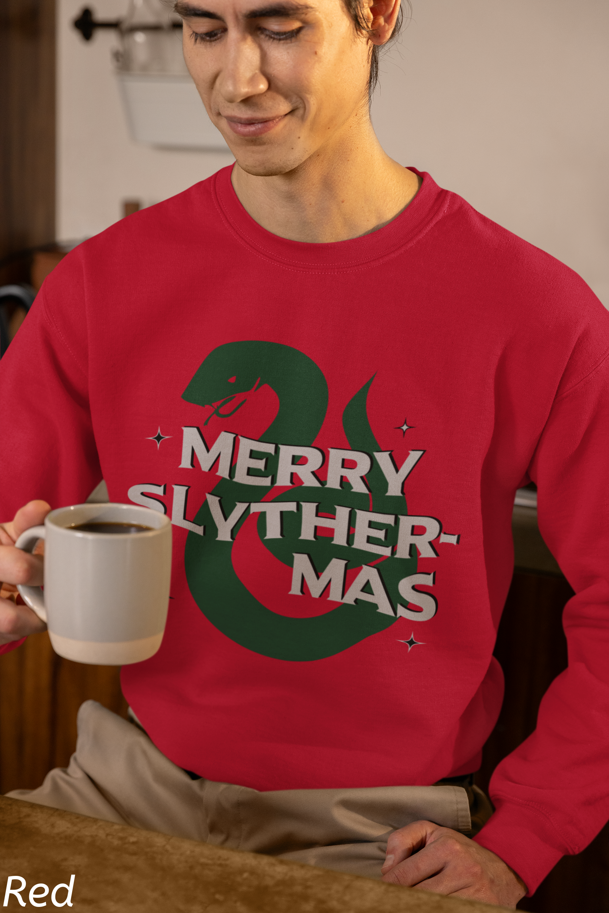 Merry Slyther-mas Crewneck Sweatshirt- Wizard Christmas Sweatshirt