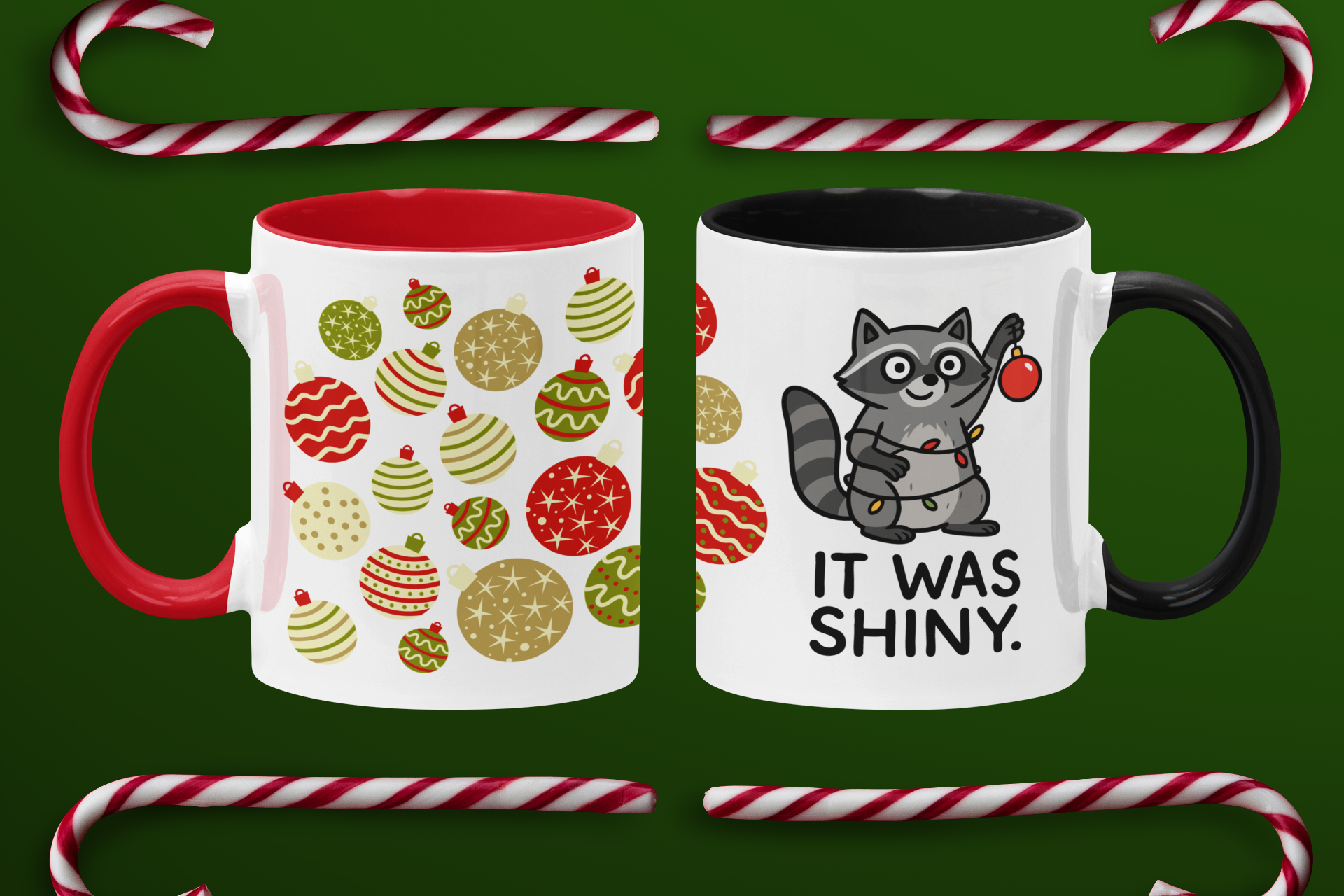 It Was Shiny Christmas Mug- 11oz Funny Raccoon Holiday Mug