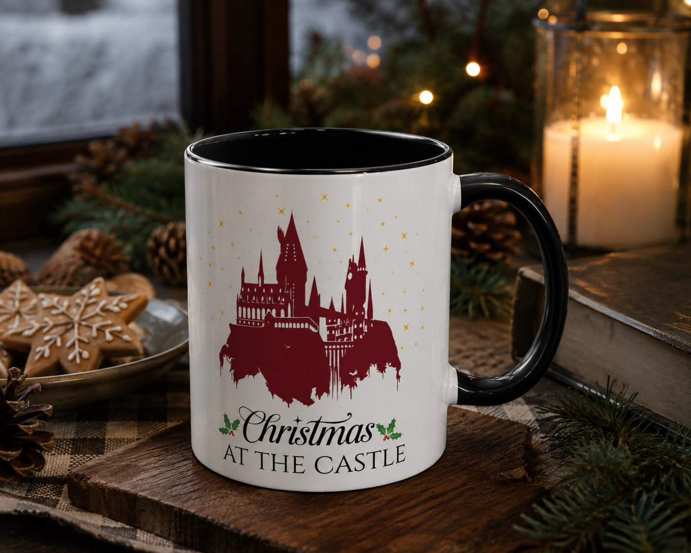 Christmas at the Castle Mug- 11oz Wizard Inspired Holiday Coffee Cup