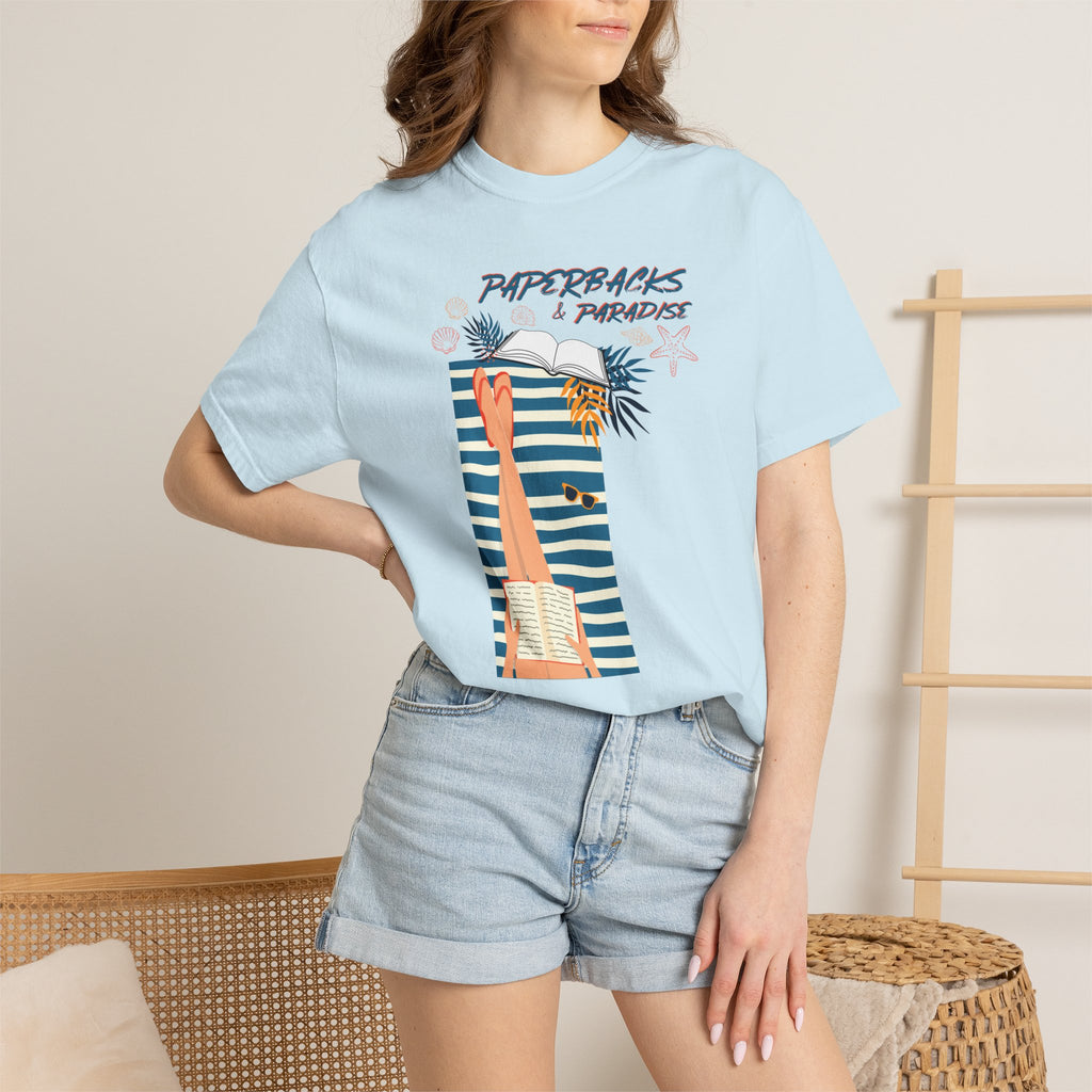 Paperbacks and Paradise Shirt- Beach Reading & Book Lover Vacation Shirt