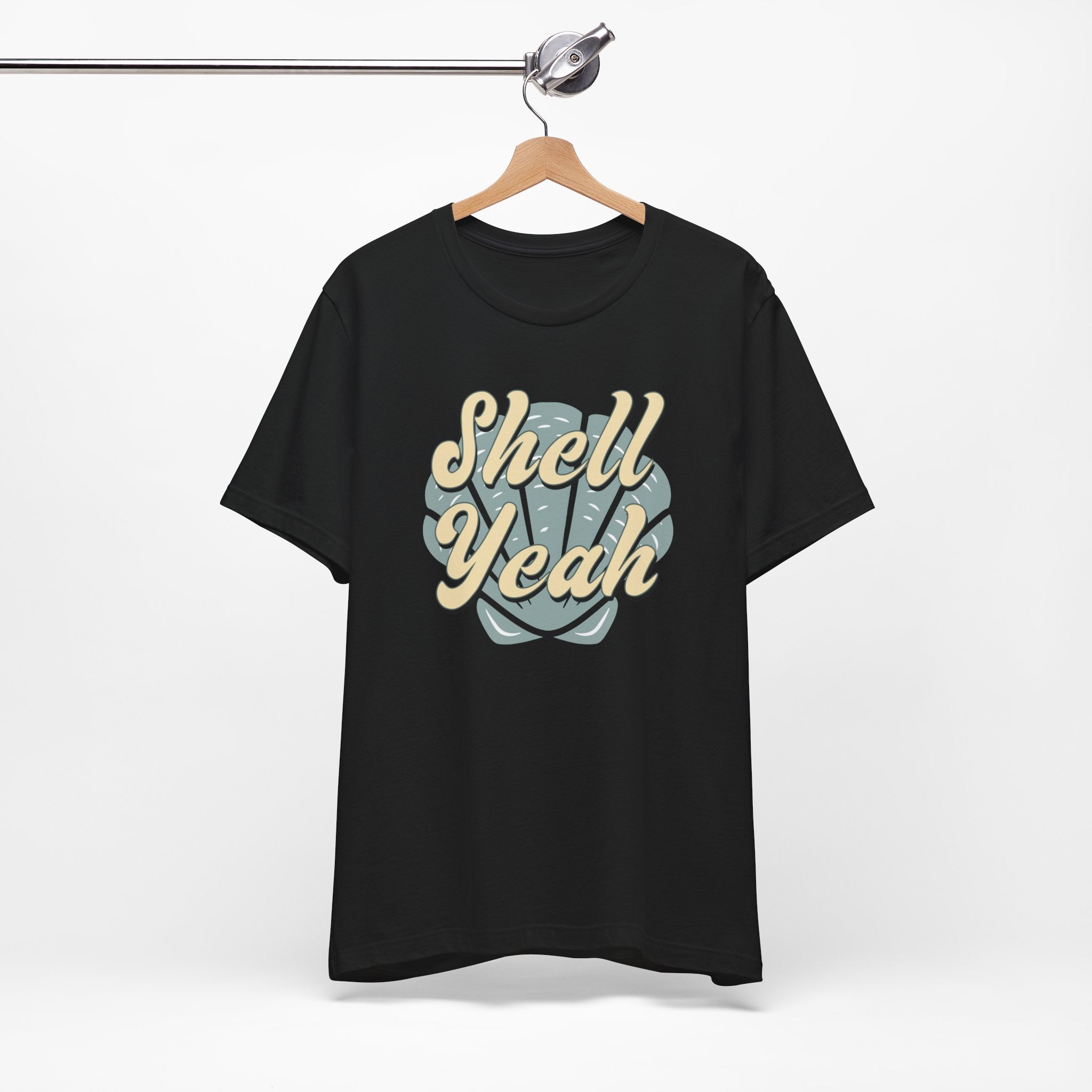 Shell Yeah Tee- Retro Seashell Beach Shirt