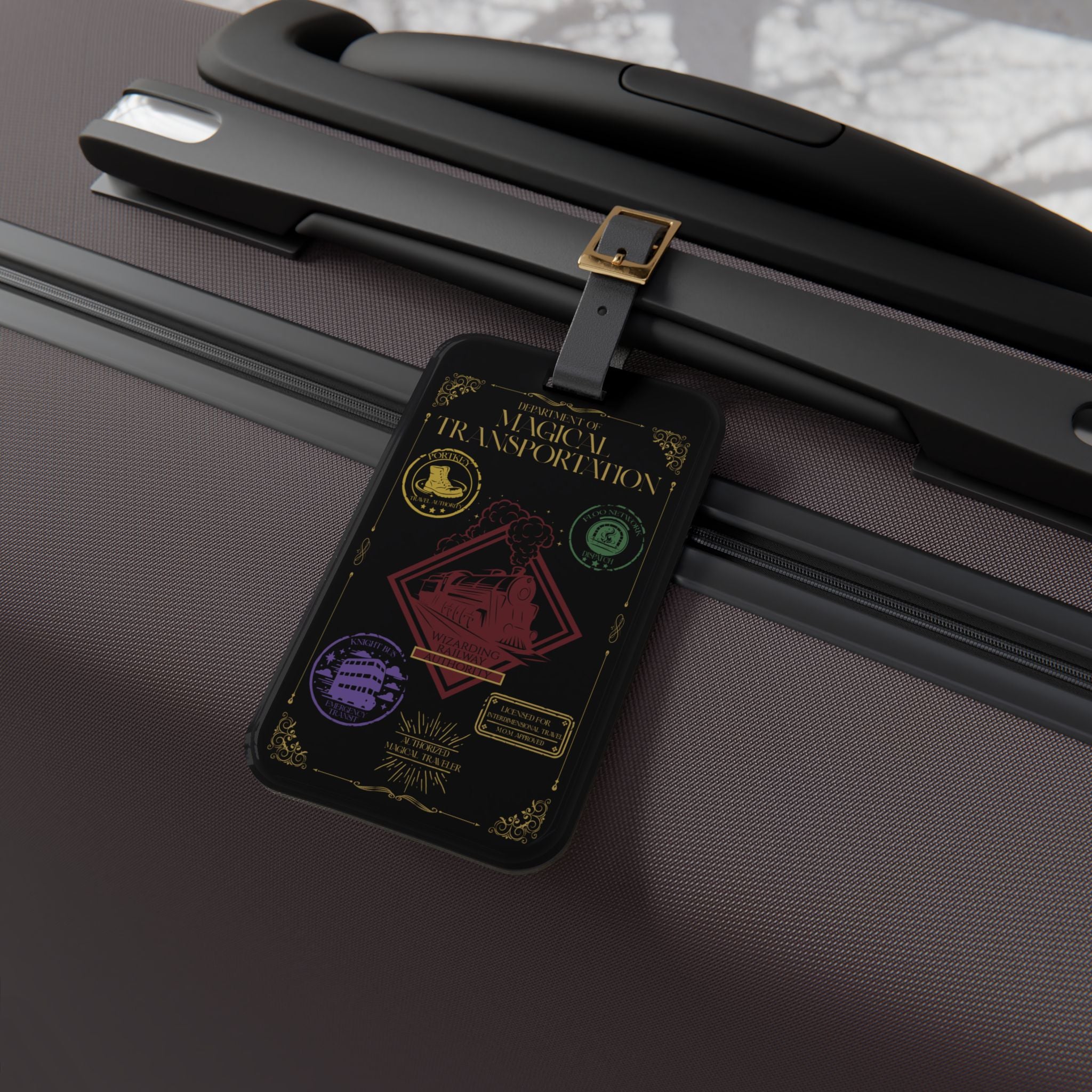 Department of Magical Transportation Luggage Tag- Wizard Travel Tag for Suitcases