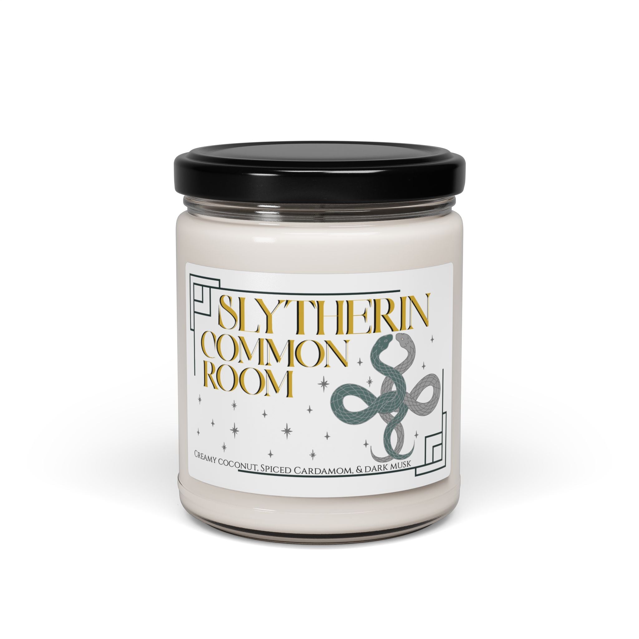 Slytherin Common Room Candle- Creamy Coconut & Cardamom Scent