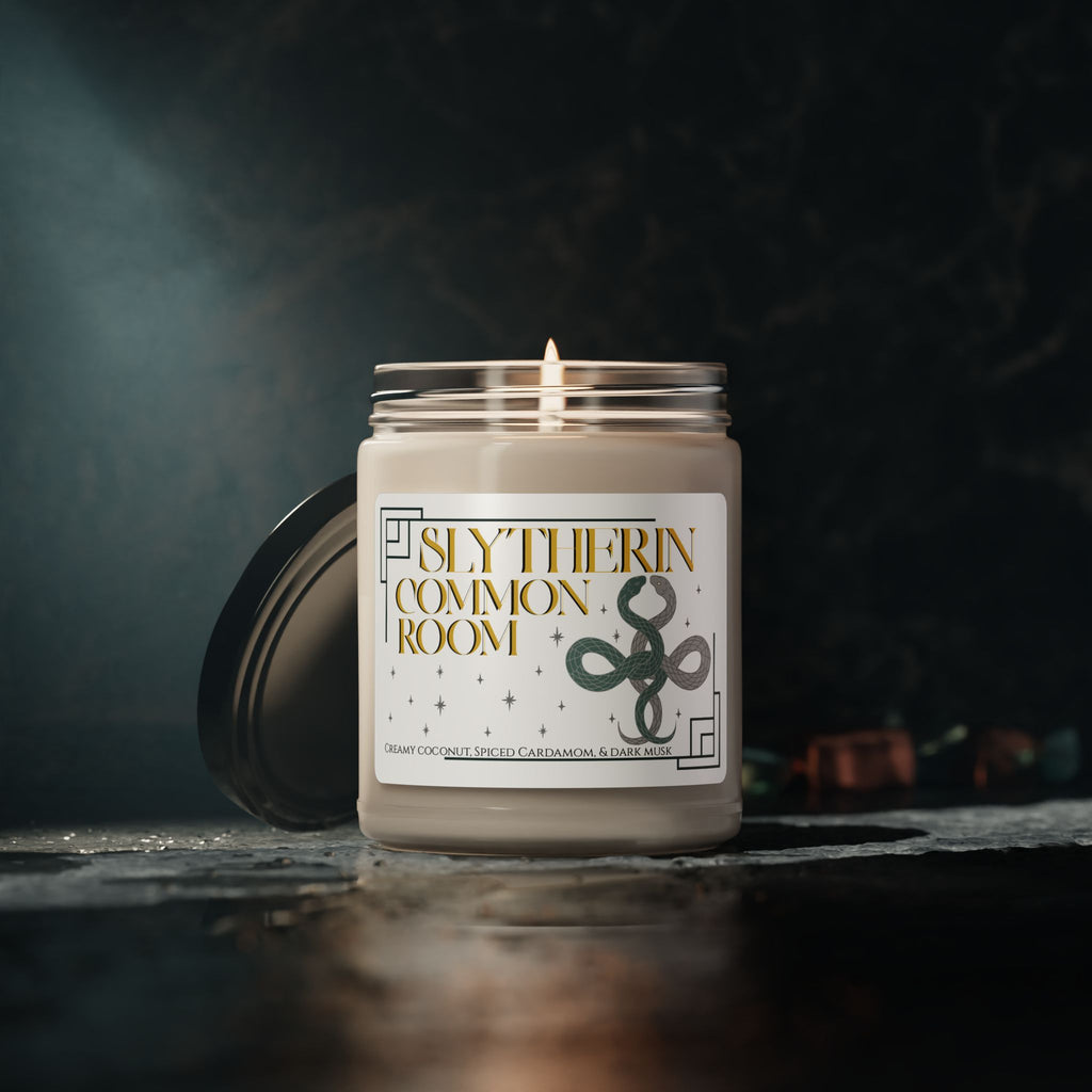 Slytherin Common Room Candle- Creamy Coconut & Cardamom Scent