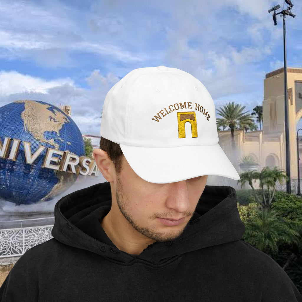 Welcome Home Hat- Embroidered Arch Theme Park Inspired Dad Cap