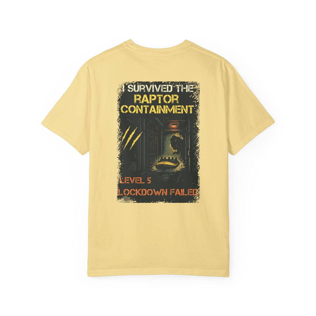 Jurassic River Adventure Shirt- Raptor Containment Zone Survivor Tee